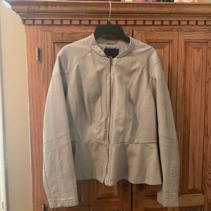Gray leather look Mossimo jacket